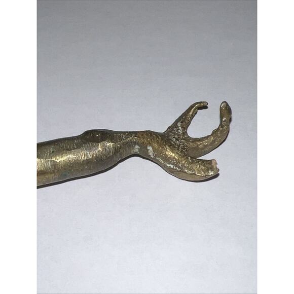 Vintage Brass Bird Eagle Claw Back Scratcher 14” - Picture 2 of 5